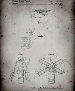 PP750-Faded Grey Boeing Sonobuoy Patent Poster