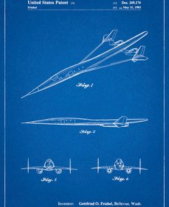 PP751-Blueprint Boeing Supersonic Transport Concept Patent Poster