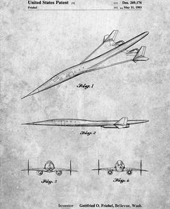 PP751-Slate Boeing Supersonic Transport Concept Patent Poster