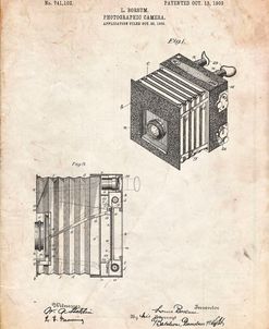 PP753-Vintage Parchment Borsum Camera Co Reflex Camera Patent Poster