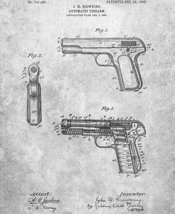 PP755-Slate Browning No. 2 Handgun Patent Poster
