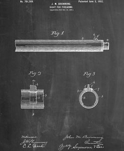 PP756-Chalkboard Browning Sight for Firearms Patent Poster