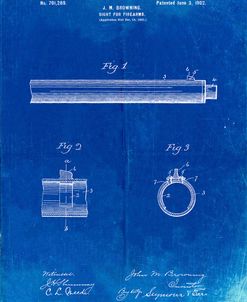 PP756-Faded Blueprint Browning Sight for Firearms Patent Poster