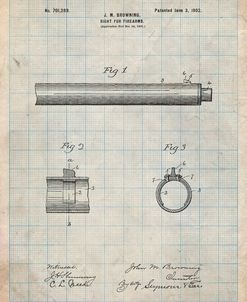 PP756-Antique Grid Parchment Browning Sight for Firearms Patent Poster