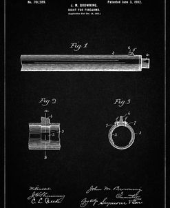 PP756-Vintage Black Browning Sight for Firearms Patent Poster