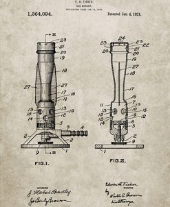 PP758-Sandstone Bunsen Burner 1921 Patent Poster