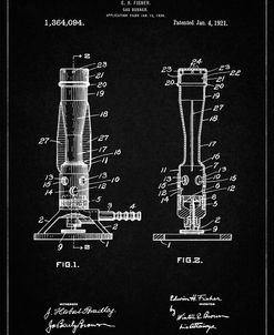 PP758-Vintage Black Bunsen Burner 1921 Patent Poster