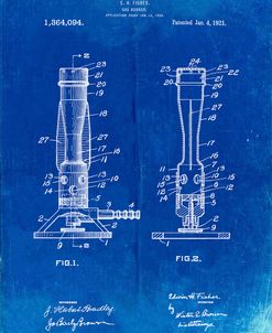 PP758-Faded Blueprint Bunsen Burner 1921 Patent Poster
