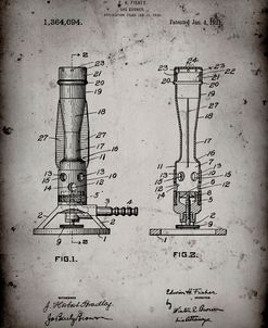 PP758-Faded Grey Bunsen Burner 1921 Patent Poster