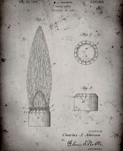 PP759-Faded Grey Bunsen Burner Gas Distribution Patent Poster