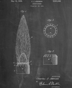 PP759-Chalkboard Bunsen Burner Gas Distribution Patent Poster
