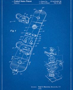PP760-Blueprint Burton Touring Snowboard Patent Poster