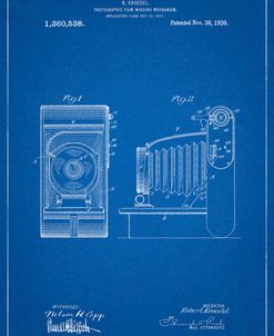 PP761-Blueprint Camera Film Winding Patent Print