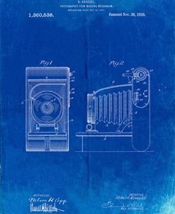 PP761-Faded Blueprint Camera Film Winding Patent Print