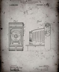 PP761-Faded Grey Camera Film Winding Patent Print