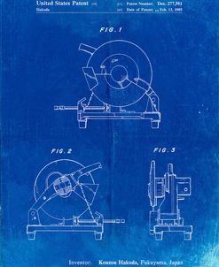 PP762-Faded Blueprint Chop Saw Patent Poster