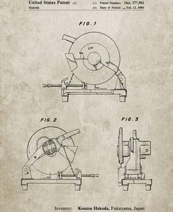 PP762-Sandstone Chop Saw Patent Poster