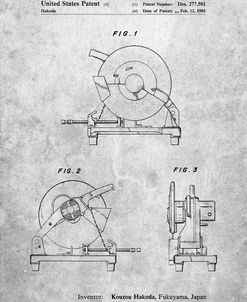 PP762-Slate Chop Saw Patent Poster
