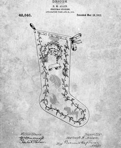 PP764-Slate Christmas Stocking 1912 Patent Poster