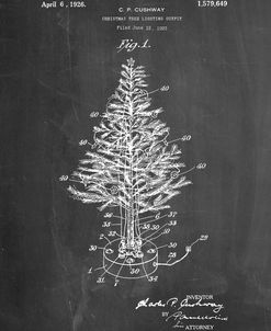 PP766-Chalkboard Christmas Tree Poster