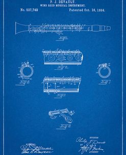 PP768-Blueprint Clarinet 1894 Patent Poster