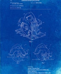 PP767-Faded Blueprint Circular Saw Patent Poster
