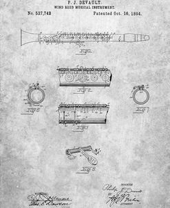 PP768-Slate Clarinet 1894 Patent Poster