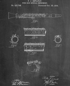 PP768-Chalkboard Clarinet 1894 Patent Poster