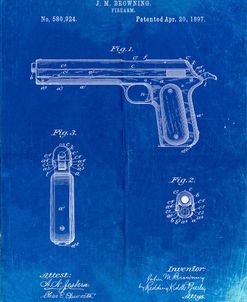 PP770-Faded Blueprint Colt Automatic Pistol of 1900 Patent Poster
