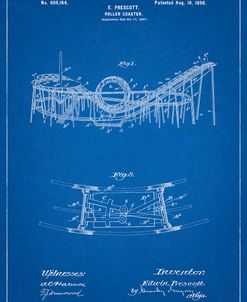 PP772-Blueprint Coney Island Loop the Loop Roller Coaster Patent Poster