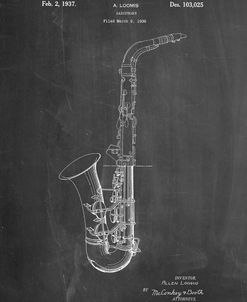 PP773-Chalkboard Conn A Melody Saxophone Patent Poster