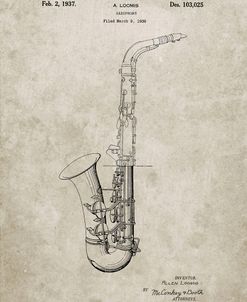 PP773-Sandstone Conn A Melody Saxophone Patent Poster