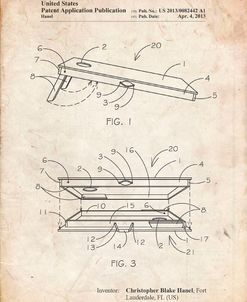 PP774-Vintage Parchment Corn Hole Board Patent Poster