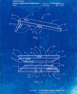 PP774-Faded Blueprint Corn Hole Board Patent Poster
