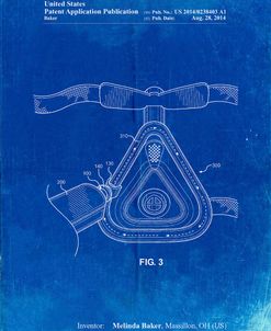PP775-Faded Blueprint CPAP Mask Patent Poster