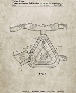 PP775-Sandstone CPAP Mask Patent Poster