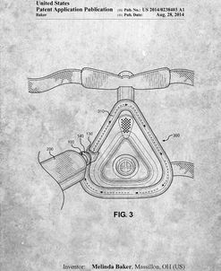 PP775-Slate CPAP Mask Patent Poster