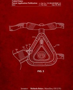 PP775-Burgundy CPAP Mask Patent Poster