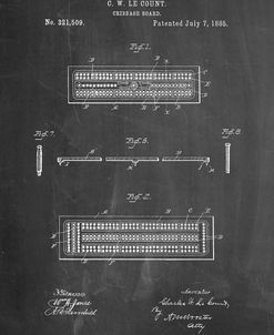 PP776-Chalkboard Cribbage Board 1885 Patent Poster