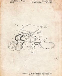 PP778-Vintage Parchment Defibrillator Patent Poster
