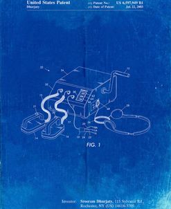 PP778-Faded Blueprint Defibrillator Patent Poster