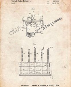 PP779-Vintage Parchment Dental Tools Patent Poster