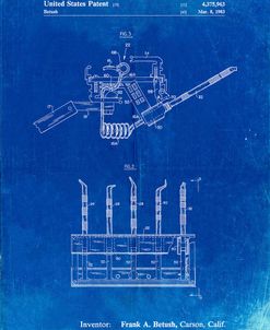 PP779-Faded Blueprint Dental Tools Patent Poster
