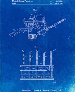 PP779-Faded Blueprint Dental Tools Patent Poster