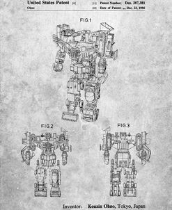 PP780-Slate Devastator Transformer Patent Poster