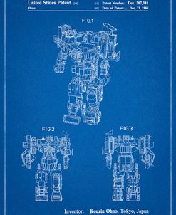 PP780-Blueprint Devastator Transformer Patent Poster