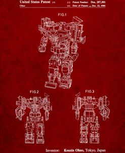 PP780-Burgundy Devastator Transformer Patent Poster