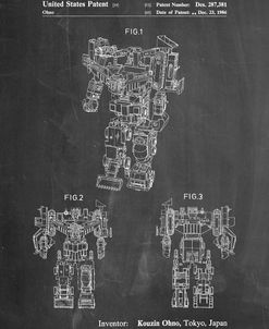 PP780-Chalkboard Devastator Transformer Patent Poster