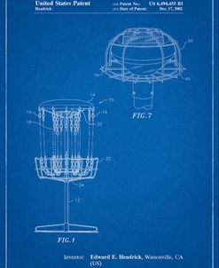 PP782-Blueprint Disc Golf Basket Patent Poster