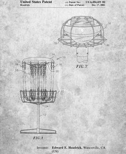 PP782-Slate Disc Golf Basket Patent Poster